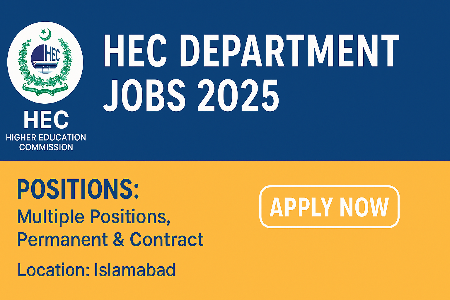 HEC Department Jobs 2025