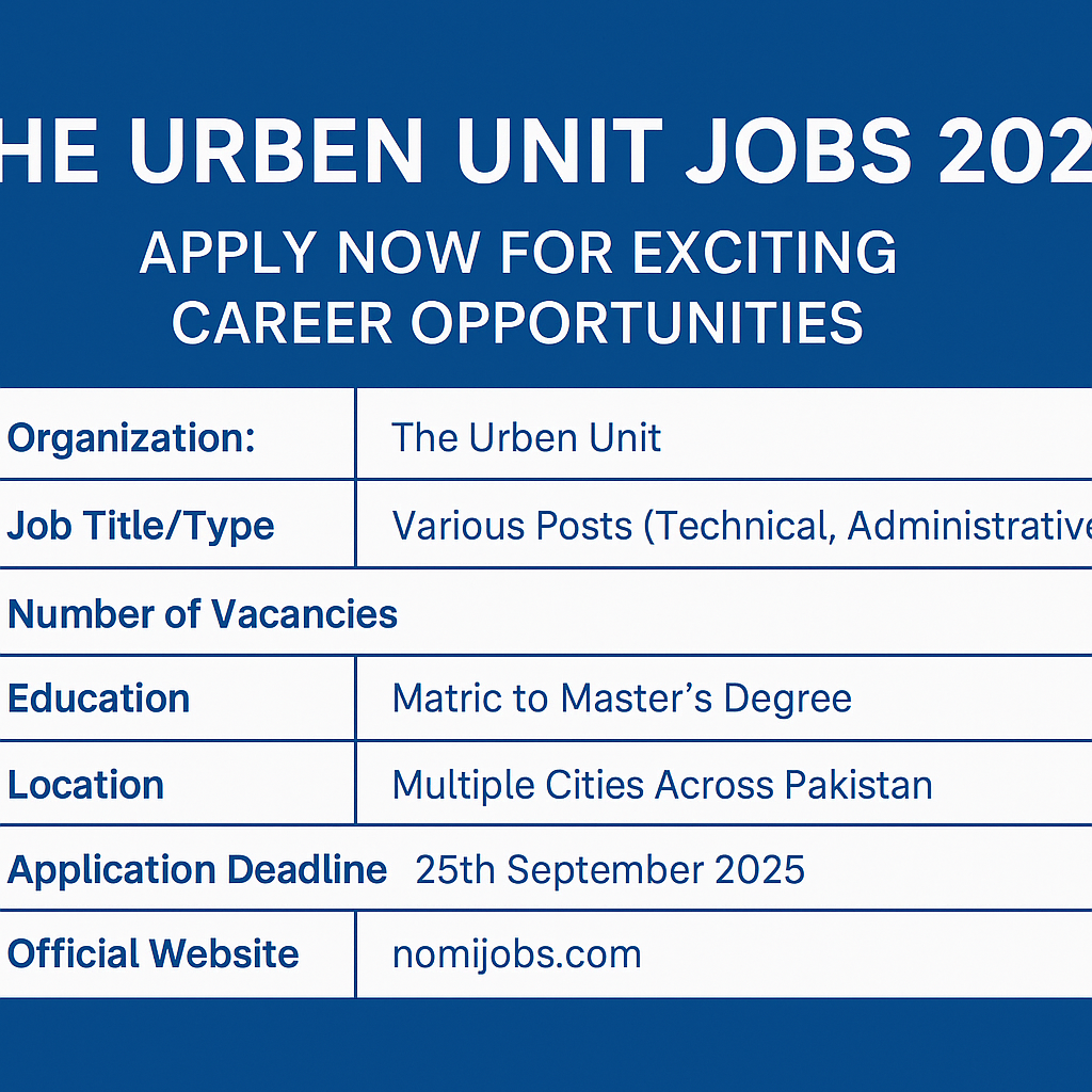 The Urban Unit Jobs 2025