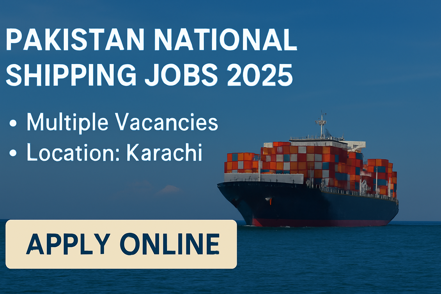 Pakistan National Shipping Jobs 2025